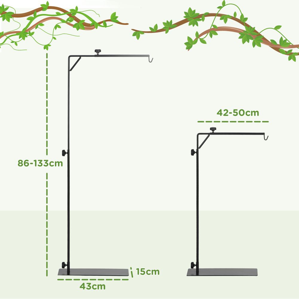 Reptile Lamp Stand: Adjustable Height, Stable Base, Versatile for Lizards & Snakes