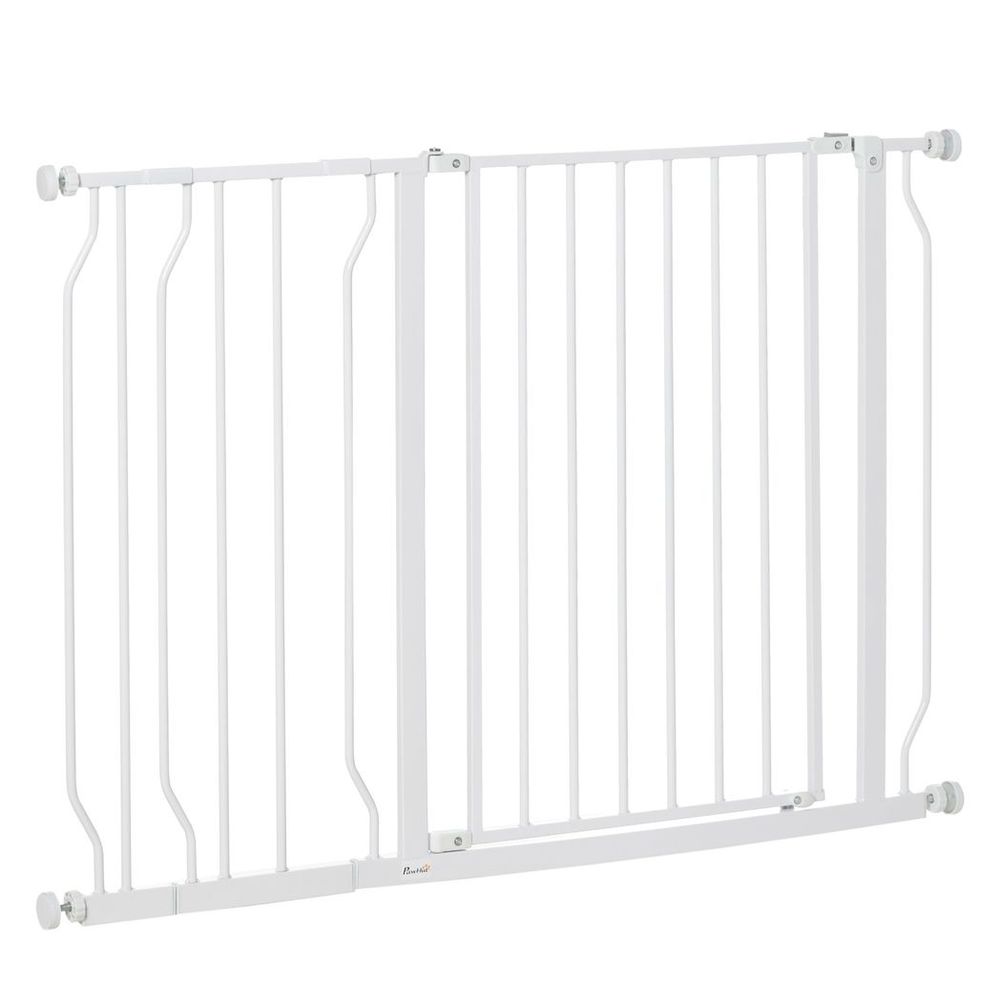 Ultimate Pet Safety Gate - Wide Stair Gate, 75-115cm, White