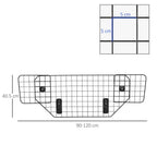 Heavy Duty Pet Dog Guard Wire Mesh Car Barrier Adjustable Auto SUVs Vehicle Fence Safety Grill Black