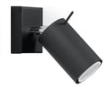 Ring Black Rotating Tube Wall Lamp - Modern Loft Design, GU10