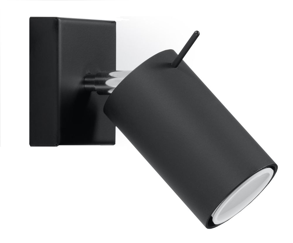 Ring Black Rotating Tube Wall Lamp - Modern Loft Design, GU10