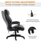 Black Massage Office Chair - High Back, Vibration, 6 Points
