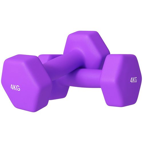 Set of 2 Hexagonal Dumbbells Weights Pair, 2 x 4kg