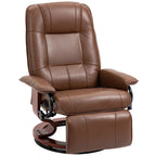 Comfort: Ergonomic Office Recliner Sofa Chair, PU Leather, Brown