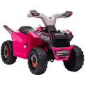 Electric Quad Bike, 6V Kids Ride-On ATV, for Ages 18-36 Months - Pink