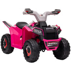 Electric Quad Bike, 6V Kids Ride-On ATV, for Ages 18-36 Months - Pink