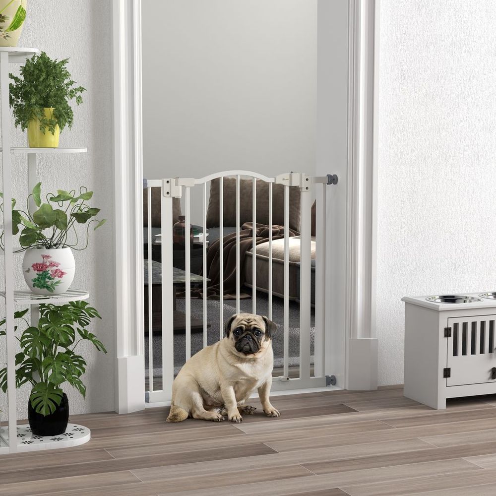 74-80cm Adjustable Pet Gate Barrier- Auto-Close, Metal