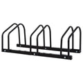 Bike Stand Parking Rack Floor or Wall Mount Bicycle Cycle Storage Locking Stand (3 Racks, Black)