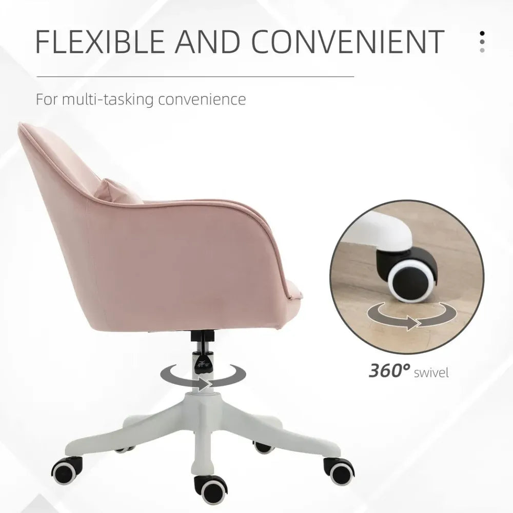 Office Chair with Rechargeable Electric Vibration Massage Lumbar Pillow, Wheels with Included Detail