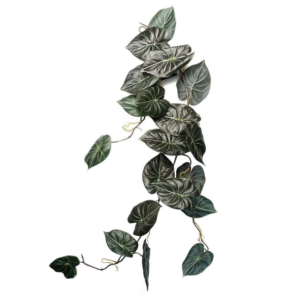 6-Pack Trailing Alocasia Dragon Scale Dark - 120cm Artificial Hanging Plants