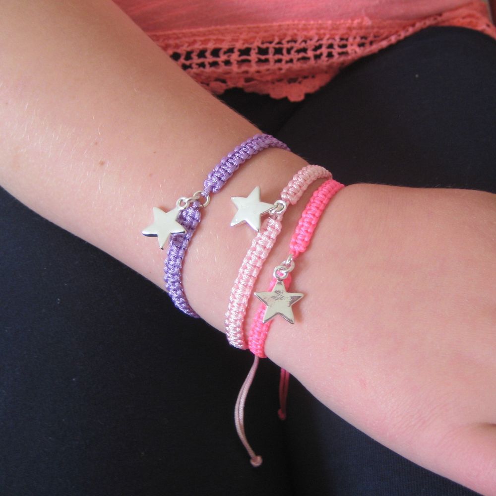 Silver Star Charm Friendship Bracelet