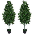 4ft Artificial Topiary Bay Trees - Extra Large Pair for Stunning Entrance - No Maintenance