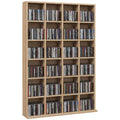 DVD CD Media Storage Rack, Video Display Unit, 89 x 130.5 cm Natural wood finish