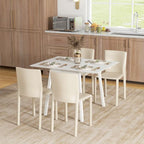 Extendable Kitchen Table for 2-4, Folding Drop Leaf Dining Table, White