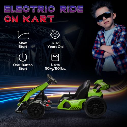 24V Electric Go Kart for Kids with Adjustable Seat