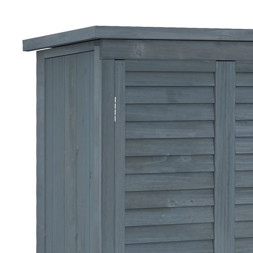 Wooden Garden Storage Shed, 3 Shelves Tool Cabinet