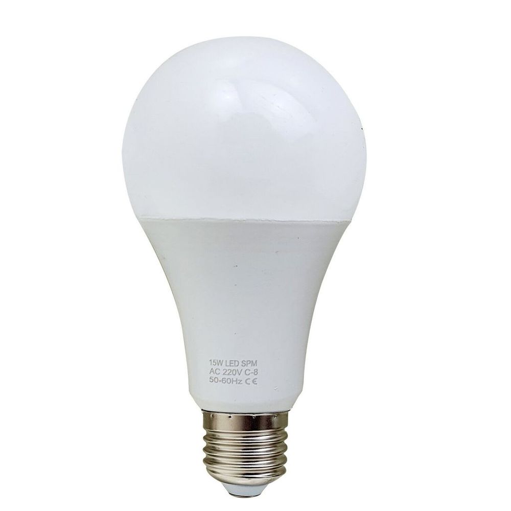 E27 15W Energy Saving Warm White LED Light Bulbs A60 E27 Screw-in non dimmable bulbs with Ball Detail