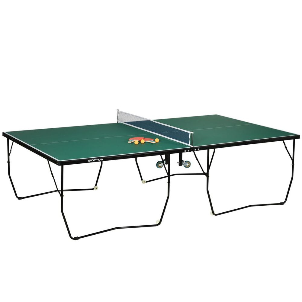 9FT Folding Table Tennis Table - Indoors/Outdoors - 8 Wheels