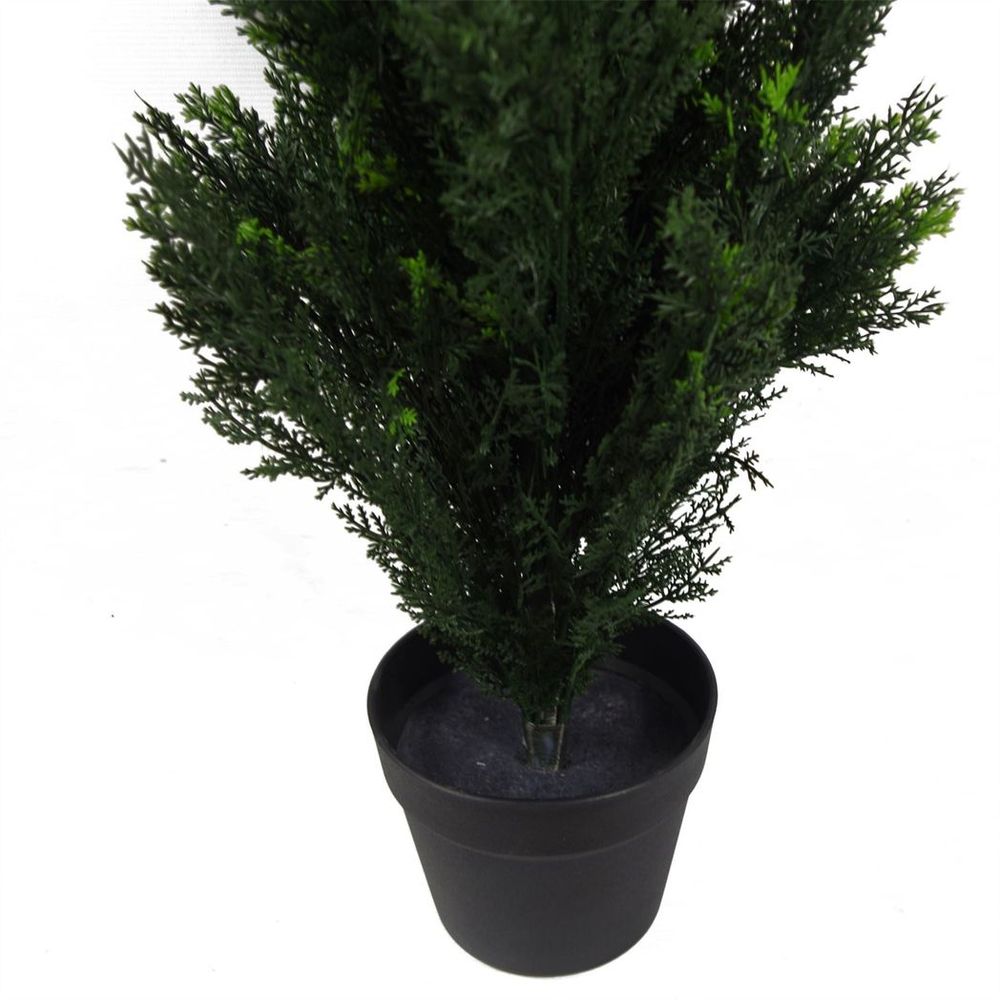 UV Resistant 90cm Artificial Cedar Cypress Topiary - Lifelike Foliage - Indoor/Outdoor - Strong & Durable