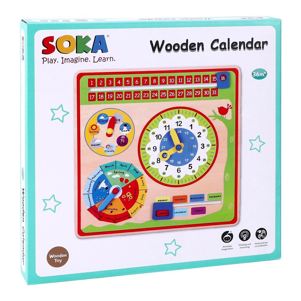 Wooden Calendar - Engaging Learning Tool for Kids