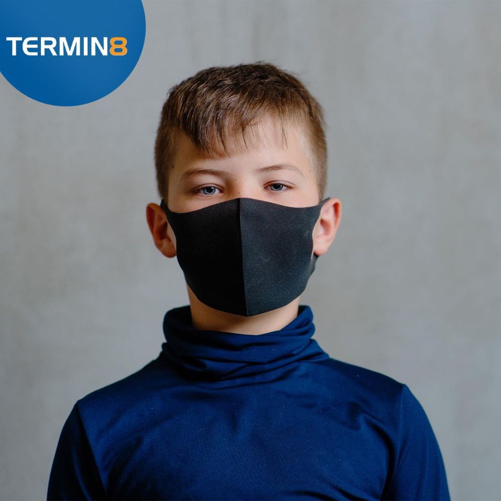 Lightweight Breathable Reusable Face Mask for Kids - Black