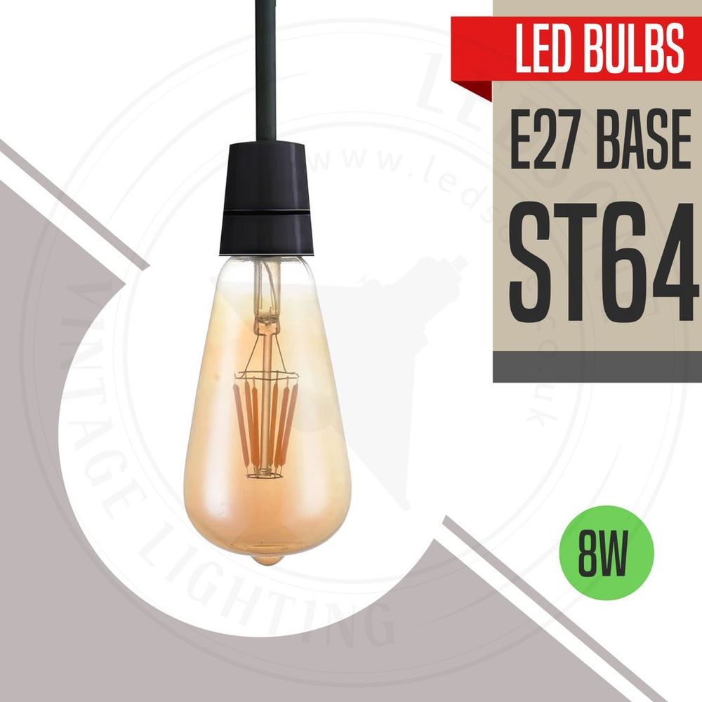 E27 Vintage LED Dimmable Bulbs, 8W Edison Light Bulb