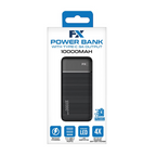 FX 10,000mAh Powerbank - Type-C 3A Output - Black