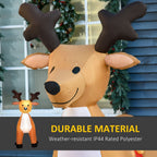 6ft Christmas Inflatable Reindeer Deco Xmas Lights Indoor and Outdoor Animal