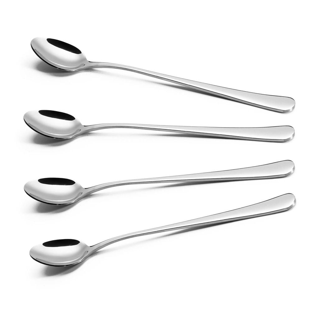 Stainless Steel Latte Spoon - Long Handle, Set of 4