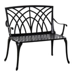 2-Seater Cast Aluminium Garden Bench Loveseat: Ergonomic & Stylish