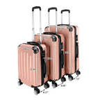 3 Pcs Suitcase Lightweight ABS Carry-on Hand Luggage 4 Spinner Wheels Trolley Case with Ideal Detail
