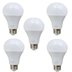 E27 15W Energy Saving Warm White LED Light Bulbs A60 E27 Screw-in non dimmable bulbs with Ball Detail Pack 5