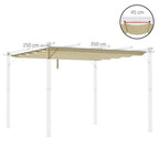 Pergola Shade Cover Replacement Canopy for 4 x 3(m) Pergola, Beige