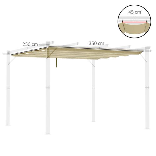 Pergola Shade Cover Replacement Canopy for 4 x 3(m) Pergola, Beige