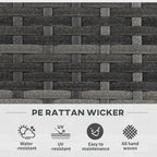 Rattan Planter Box w/ Trellis - Flower Raised Bed, 84x30x107cm