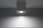 Stylish Grey Concrete Square Loft LED Ceiling Lamp
