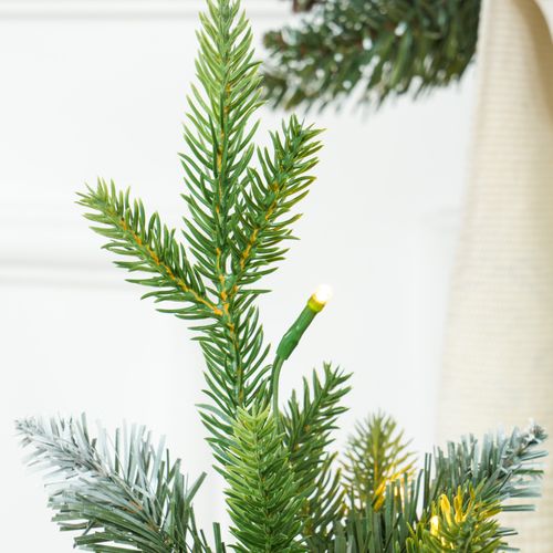 2 Pieces 2' Prelit Artificial Tabletop Christmas Trees, LED Display