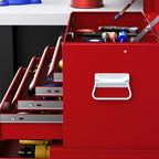 Top Chest and Roller Cabinet Combo Metal Tool Cabinet on Wheels