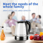 A 220V 2000W 1.8L Electric Glass Kettle UK Plug