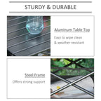 Portable Aluminum Camping Table with Roll-Top, Folding Design, Mesh Bag - Easy to Carry