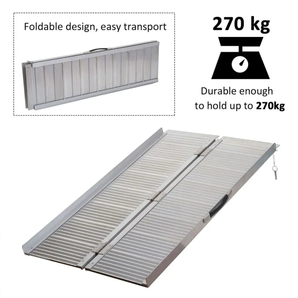 Portable Folding Wheelchair Ramp Scooter Mobility Stars w/ Carry Handle 4 Sizes