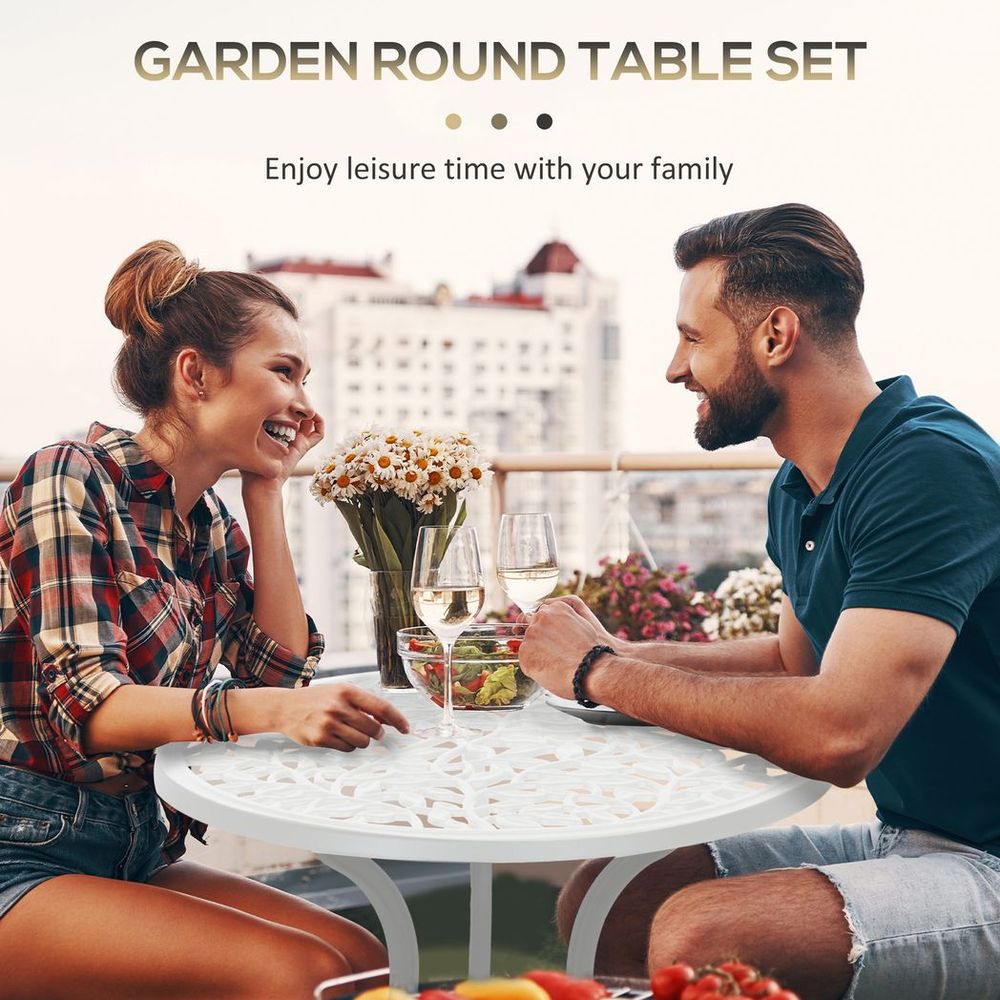 Aluminium Bistro Set: Coffee Table + Chair - Outdoor Dining at its Best
