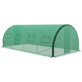 Tunnel Greenhouse, Upgraded Structure, Hinged Doors, 6 x 3(m), Green