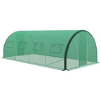 Tunnel Greenhouse, Upgraded Structure, Hinged Doors, 6 x 3(m), Green