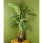 150cm Large Artificial Areca Palm - Black Pot - Home Décor