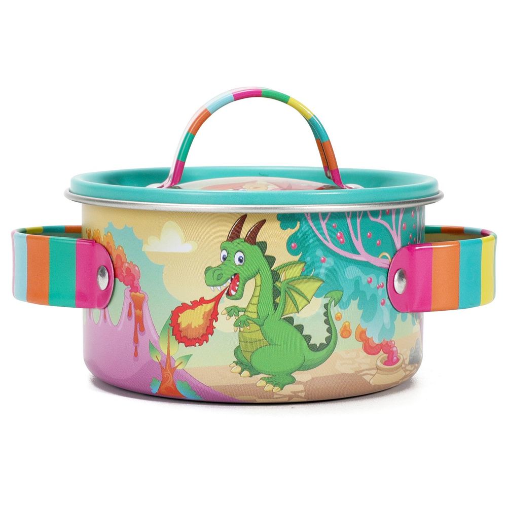 DINO KITCHENWARE SET - Exciting, Colorful, Safe. for Imaginative Play.. 10 Pieces. Best for Little Chefs!