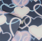 Neon Heart Wall Art - Navy Pink - Limited Edition