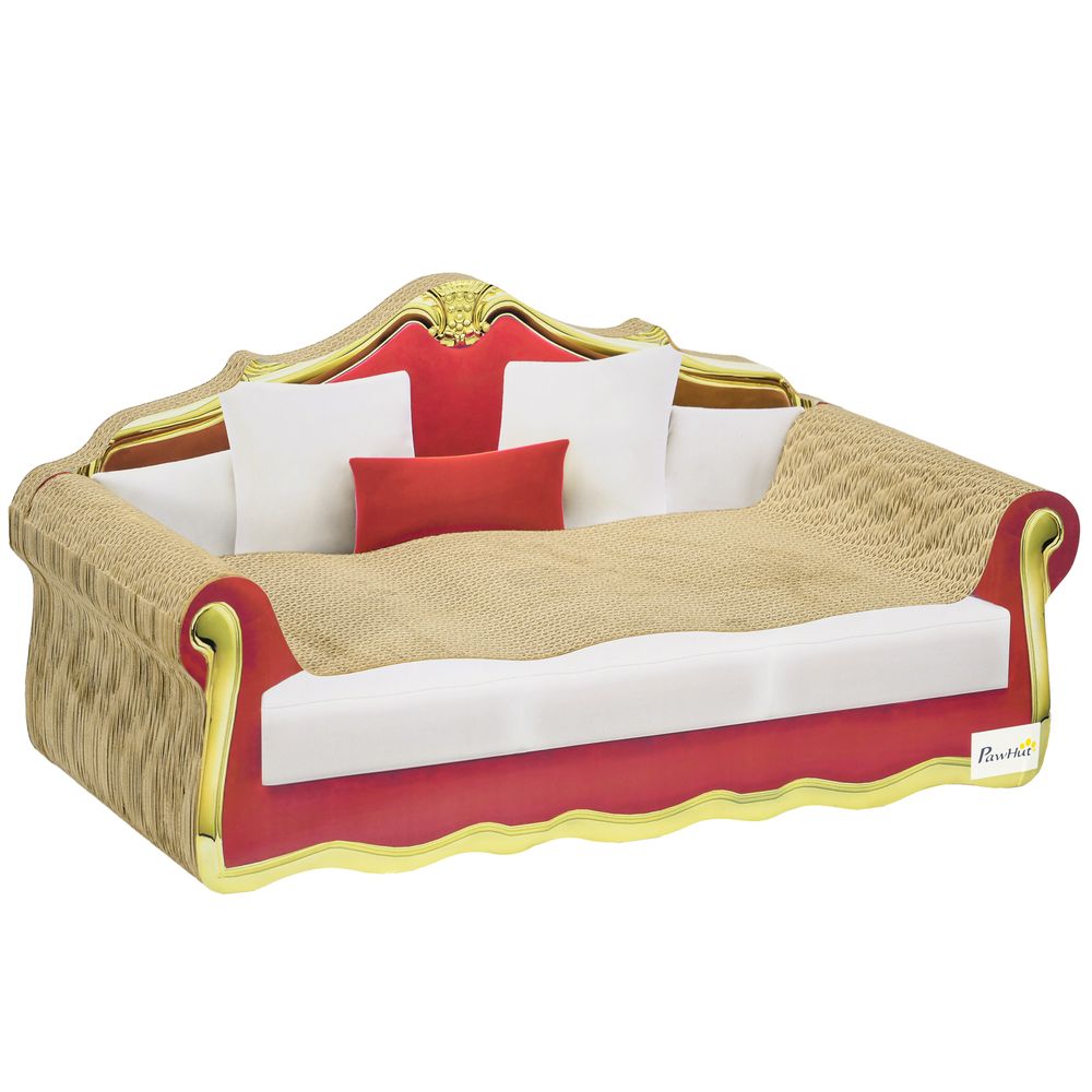 Cat Scratching Board - Cardboard Lounge Sofa with Catnip