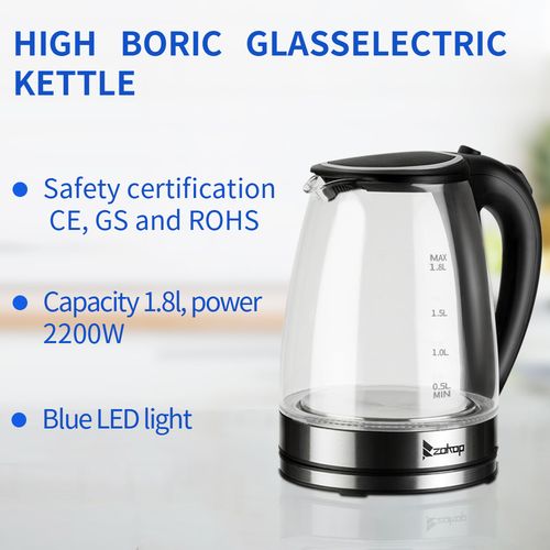 A 220V 2000W 1.8L Electric Glass Kettle UK Plug