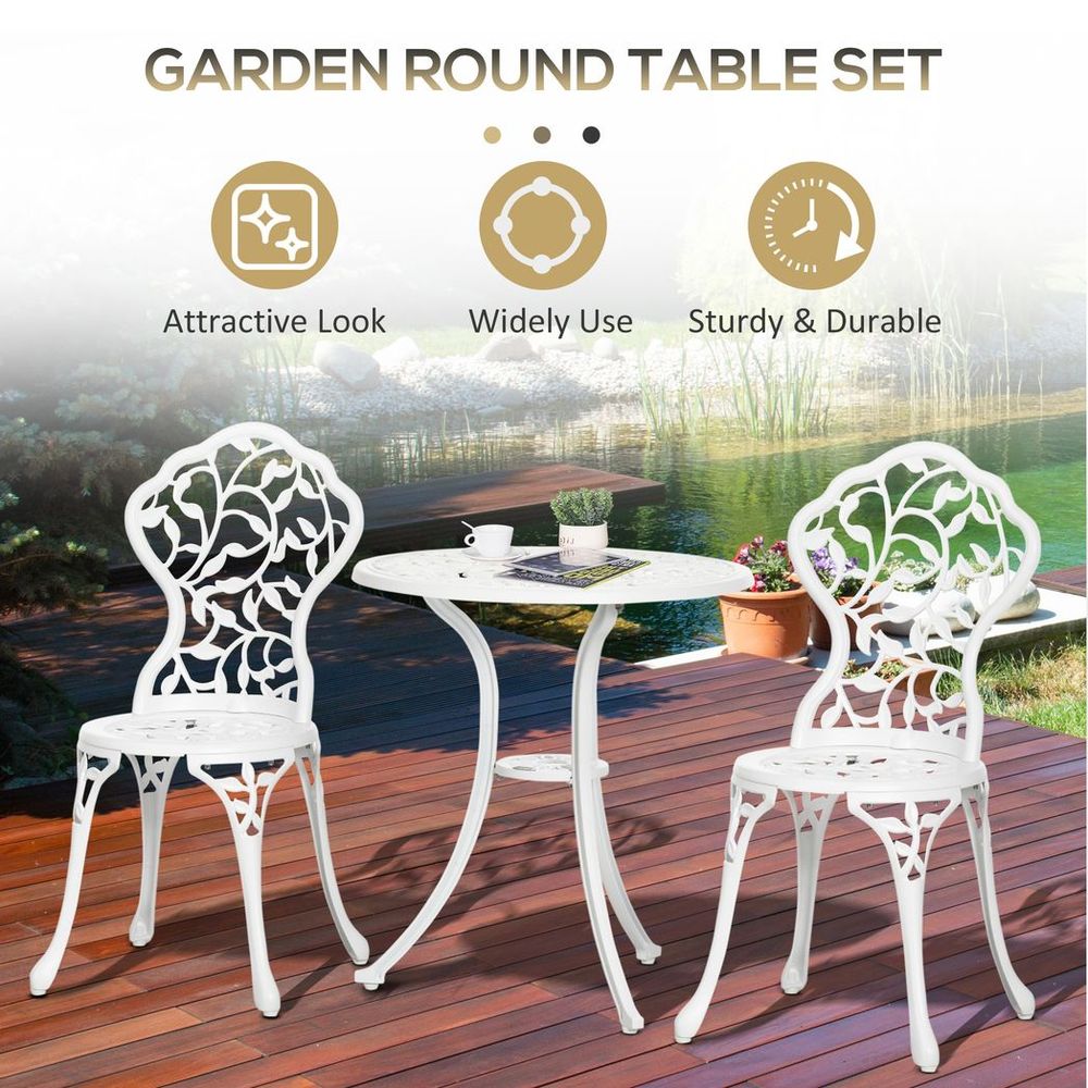 Aluminium Bistro Set: Coffee Table + Chair - Outdoor Dining at its Best
